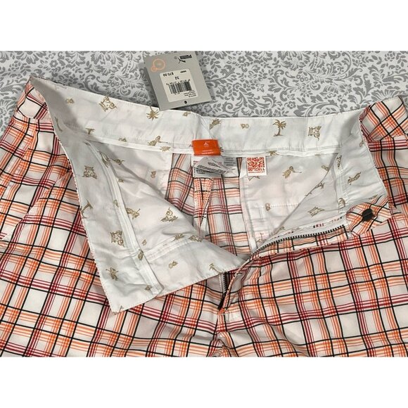 PUMA DryCELL Plaid Tech Golf Shorts White Multi Color Size 32 NWT Performance - Picture 6 of 15